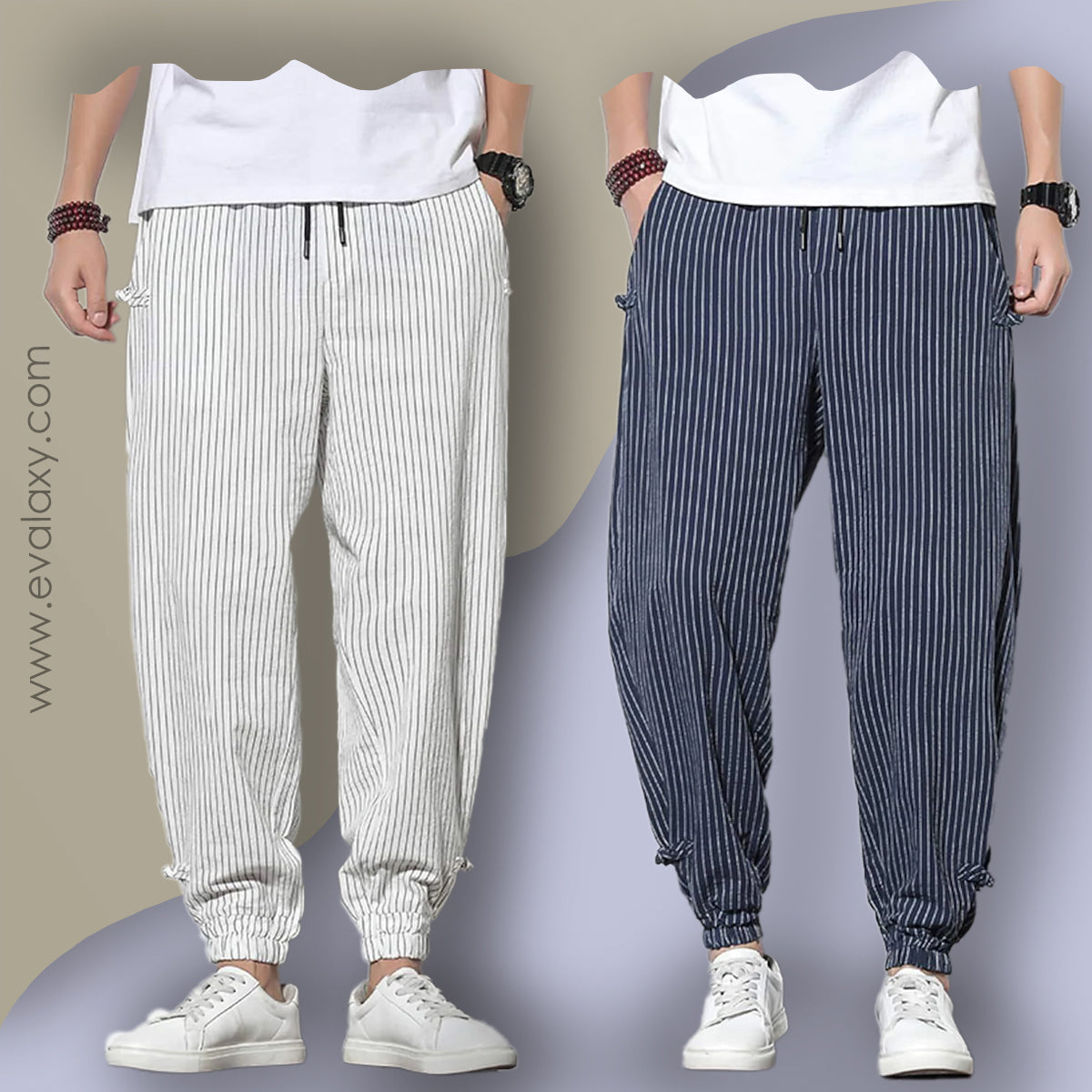 Stylish Cotton Men's Track Pants Combo (Pack Of 2)